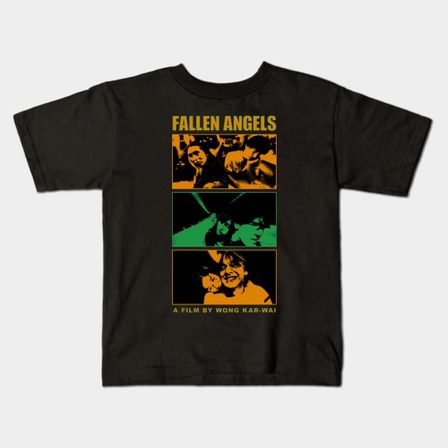 fallen angels grunge Kids T-Shirt by Genetics art